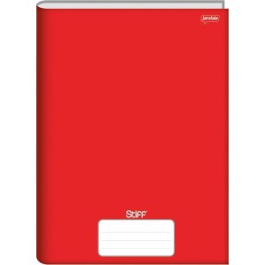 Caderno Brochura 1/4 Capa Dura Stiff 48 Folhas Vermelho-001148-39215