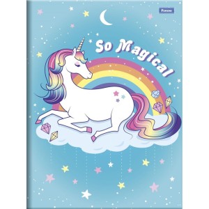 Caderno Brochurao Capa Dura Unicornio 80fls.-096274-23377