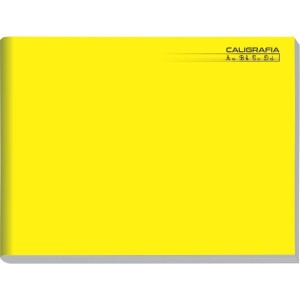 Caderno Caligrafia Capa Dura Liso 96f 1/4 Broch.horiz.amar.-091866-16742