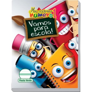 Caderno Caligrafia Capa Dura Numero 1 Pauta Verde 40f 70g.-066779-77652