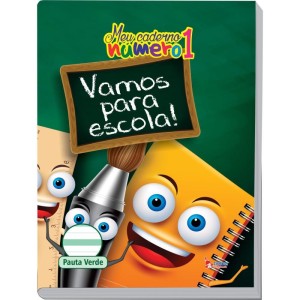 Caderno Caligrafia Capa Dura Numero 1 Pauta Verde 40f 70g.-066779-83598