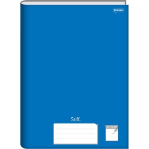 Caderno Caligrafia Capa Dura Stiff 1/4 96fls Brochura Azul-109425-15237