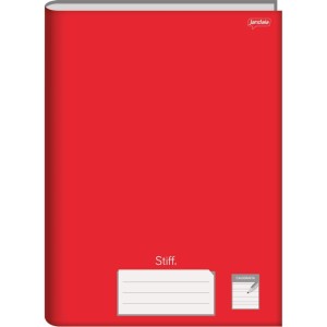 Caderno Caligrafia Capa Dura Stiff 96 Folhas Broc.vermelho-109433-47285