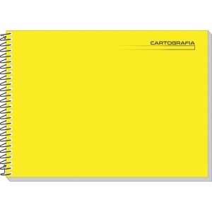 Caderno Desenho Milimetrado Amarelo Liso 48f Univ Espiral-100287-88512