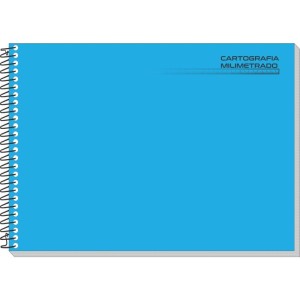 Caderno Desenho Milimetrado Azul Liso 48f Univ Espiral C.d-100237-63215