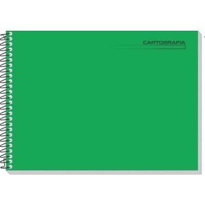 Caderno Desenho Milimetrado Verde Liso 48f Univ Espiral Cd-100286-29105