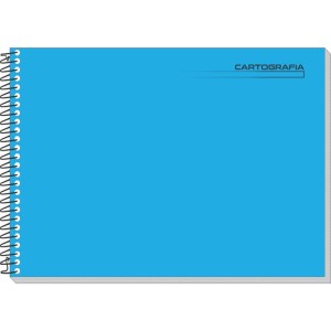 Caderno Desenho Univ Capa Dura Azul Liso 48f Espiral-100235-25879