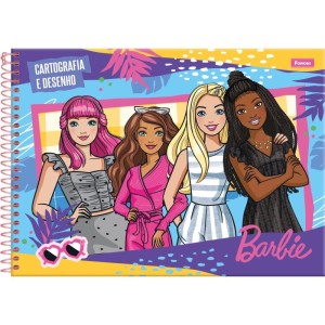 Caderno Desenho Univ Capa Dura Barbie 80fls.-087139-21909