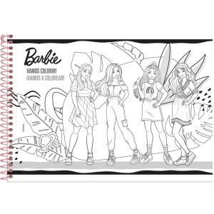 Caderno Desenho Univ Capa Dura Barbie 80fls.-087139-91380