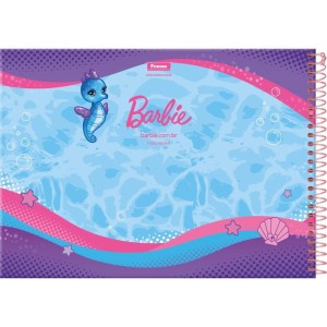 Caderno Desenho Univ Capa Dura Barbie Mermaid Power 80fls.-098310-31810