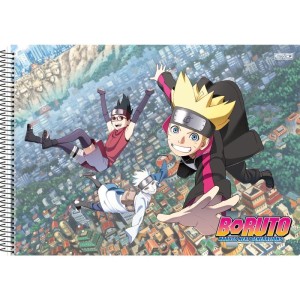 Caderno Desenho Univ Capa Dura Boruto/naruto 60f-100392-16216