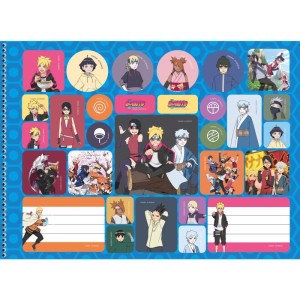 Caderno Desenho Univ Capa Dura Boruto/naruto 60f-100392-84476