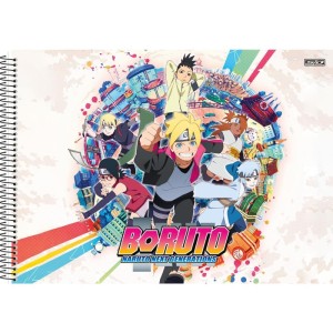 Caderno Desenho Univ Capa Dura Boruto/naruto 60f-100392-94799