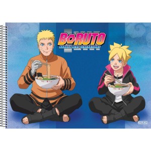 Caderno Desenho Univ Capa Dura Boruto/naruto 60f-100392-98215