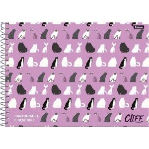 Caderno Desenho Univ Capa Dura Cliff Masc/fem 80fls.-018984-32578