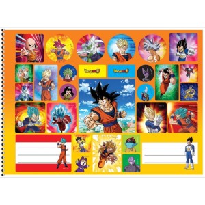 Caderno Desenho Univ Capa Dura Dragon Ball 60f C/ades-096459-74063