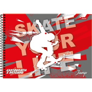 Caderno Desenho Univ Capa Dura Jump 96fls.-098427-62597