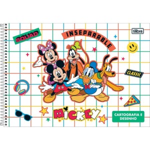 Caderno Desenho Univ Capa Dura Mickey Espiral 80fls.-081231-32941