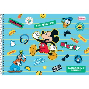 Caderno Desenho Univ Capa Dura Mickey Espiral 80fls.-081231-37072