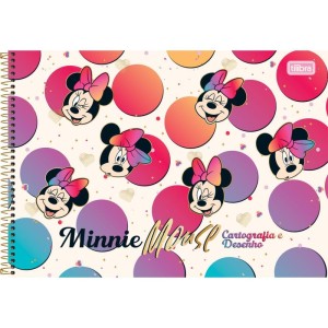 Caderno Desenho Univ Capa Dura Minnie 80fls.-081224-13253