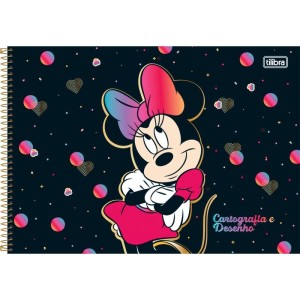 Caderno Desenho Univ Capa Dura Minnie 80fls.-081224-20324