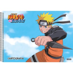 Caderno Desenho Univ Capa Dura Naruto 60f C/adesivo-096410-18414