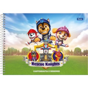 Caderno Desenho Univ Capa Dura Patrulha Canina 80fls.-098359-12621