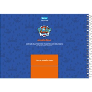 Caderno Desenho Univ Capa Dura Patrulha Canina 80fls.-098359-30099