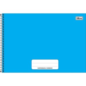 Caderno Desenho Univ Capa Dura Pepper 80fls Azul Univ.horiz.-066303-53474