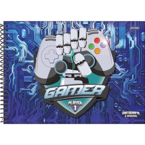 Caderno Desenho Univ Capa Dura Player 1 80fls.-090186-18371