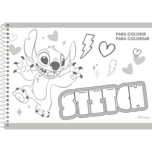 Caderno Desenho Univ Capa Dura Stitch 80fls.-103429-55185