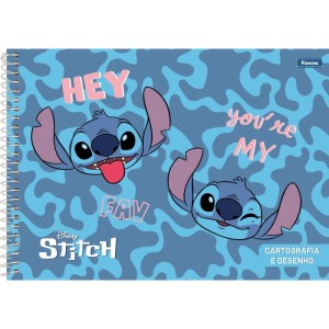 Caderno Desenho Univ Capa Dura Stitch 80fls.-103429-98410