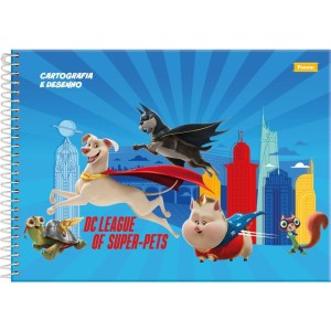 Caderno Desenho Univ Capa Dura Super Pets 80fls.-098348-23783