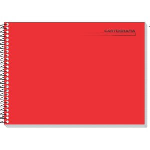 Caderno Desenho Univ Capa Dura Vermelho Liso 48f Espiral-100236-44863