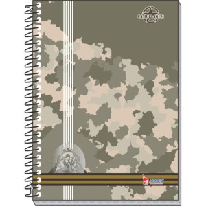 Caderno Espiral 1/4 Capa Dura Camuflagem 96 Folhas-098414-98881