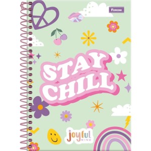 Caderno Espiral 1/4 Capa Dura Joyful Mind 80fls.-098425-14256