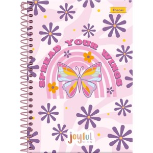 Caderno Espiral 1/4 Capa Dura Joyful Mind 80fls.-098425-86548