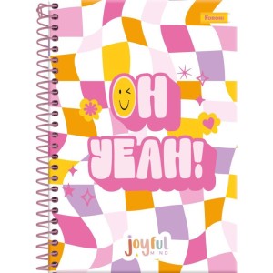 Caderno Espiral 1/4 Capa Dura Joyful Mind 80fls.-098425-98362