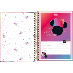 Caderno Espiral 1/4 Capa Dura Minnie 80fls.-078652-24391