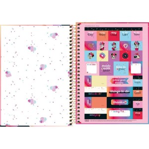 Caderno Espiral 1/4 Capa Dura Minnie 80fls.-078652-53317