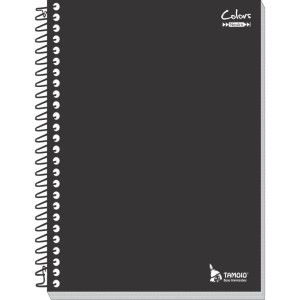 Caderno Espiral 1/4 Capa Dura Neutro Preto 96 Folhas-060531-12114