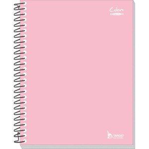 Caderno Espiral 1/4 Capa Dura Neutro Rosa 200 Folhas-101237-64119