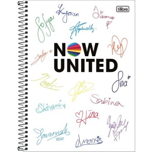 Caderno Espiral 1/4 Capa Dura Now United 80fls.-087272-14567