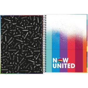 Caderno Espiral 1/4 Capa Dura Now United 80fls.-087272-39481