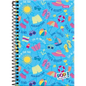 Caderno Espiral 1/4 Capa Dura Pop Collection 80fls.-098428-15732