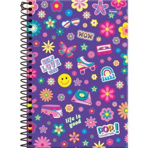 Caderno Espiral 1/4 Capa Dura Pop Collection 80fls.-098428-41696