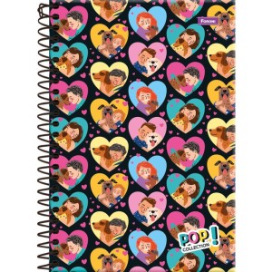 Caderno Espiral 1/4 Capa Dura Pop Collection 80fls.-098428-51576