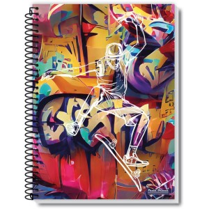 Caderno Espiral 1/4 Capa Dura Rox Masculino 48fls.-067024-87627