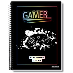 Caderno Espiral 1/4 Capa Dura Rox Masculino 48fls.-067024-93265