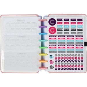 Caderno Inteligente Agenda A5 Rainbow Rose Permanente-099447-82421